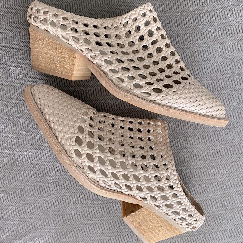 Jeffrey Campbell Leone Leather Open weave Mule Boot